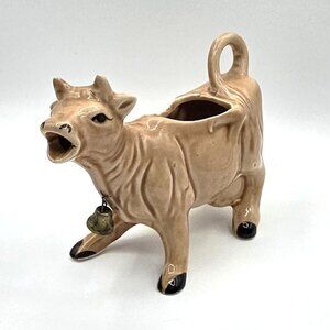 Vintage Kenmar Japan Lt Tan Jersey Cow Creamer Milk Pitcher Farmhouse Decor*Pics
